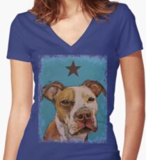 American Pit Bull Women's Fitted V-Neck T-Shirt