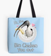 Bin Chicken You Out (blue) Tote Bag