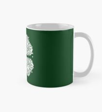 Taza clásica Camisa verde del trébol de cuatro hojas Camisa del trébol del día de St Patricks