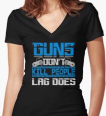 Funny Video Game Women's Fitted V-Neck T-Shirt