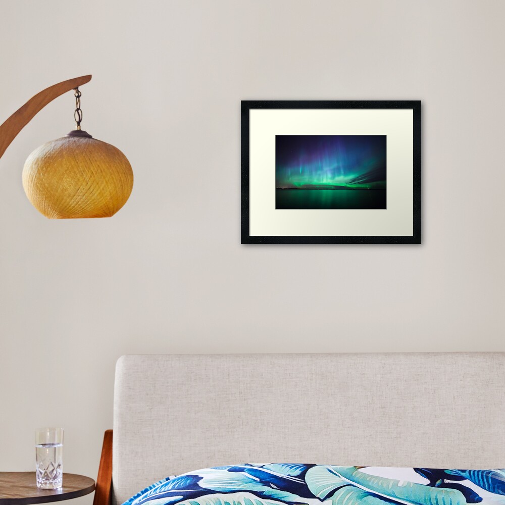 Beautiful northern lights Framed Art Print