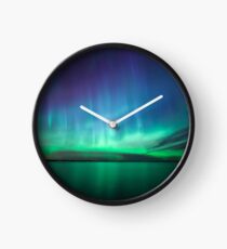 Beautiful northern lights Clock