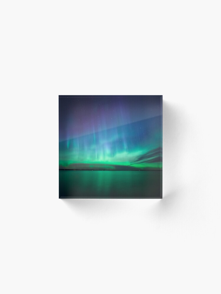 Alternate view of Beautiful northern lights Acrylic Block
