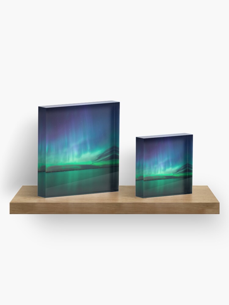 Alternate view of Beautiful northern lights Acrylic Block