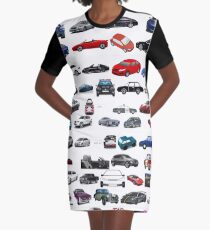 Car, vehicle, automobile, auto, motor car, motor vehicle, passenger car Graphic T-Shirt Dress