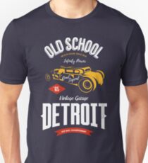 Old School Detroit Hot Rod Retro Vintage Unisex T-Shirt