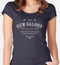 The Gem Saloon, Deadwood Women's Fitted Scoop T-Shirt