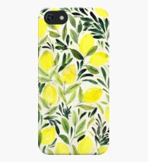 Lemons watercolor on creme white iPhone SE/5s/5 Case