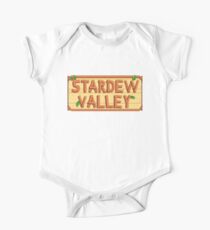 Body de manga corta Stardew Valley - wooden logo