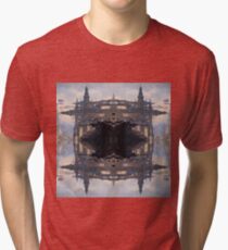 Fantastic air castle with elements of steampunk subculture Tri-blend T-Shirt