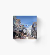 Butcher Row, Salisbury, Wiltshire, United Kingdom. Acrylic Block