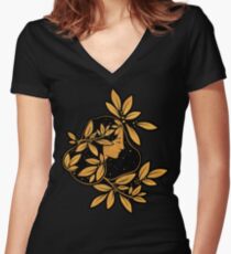 Camiseta entallada de cuello en V DAFNE