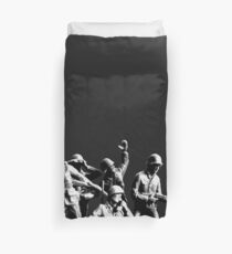 Plastic Army Man Battalion Black and White Childhood Kids Play Children Boys Girls Nostalgia Retro Toys Duvet Cover