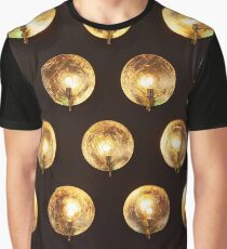 Decorative installation incandescent lamps and golden reflectors Graphic T-Shirt