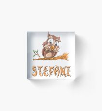 Stefani Owl Acrylic Block
