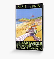 Weinlese-Besuch Santander Spanien Travel Grußkarte