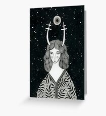Antler girl Greeting Card