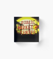 Seattle Public Market Acrylic Block