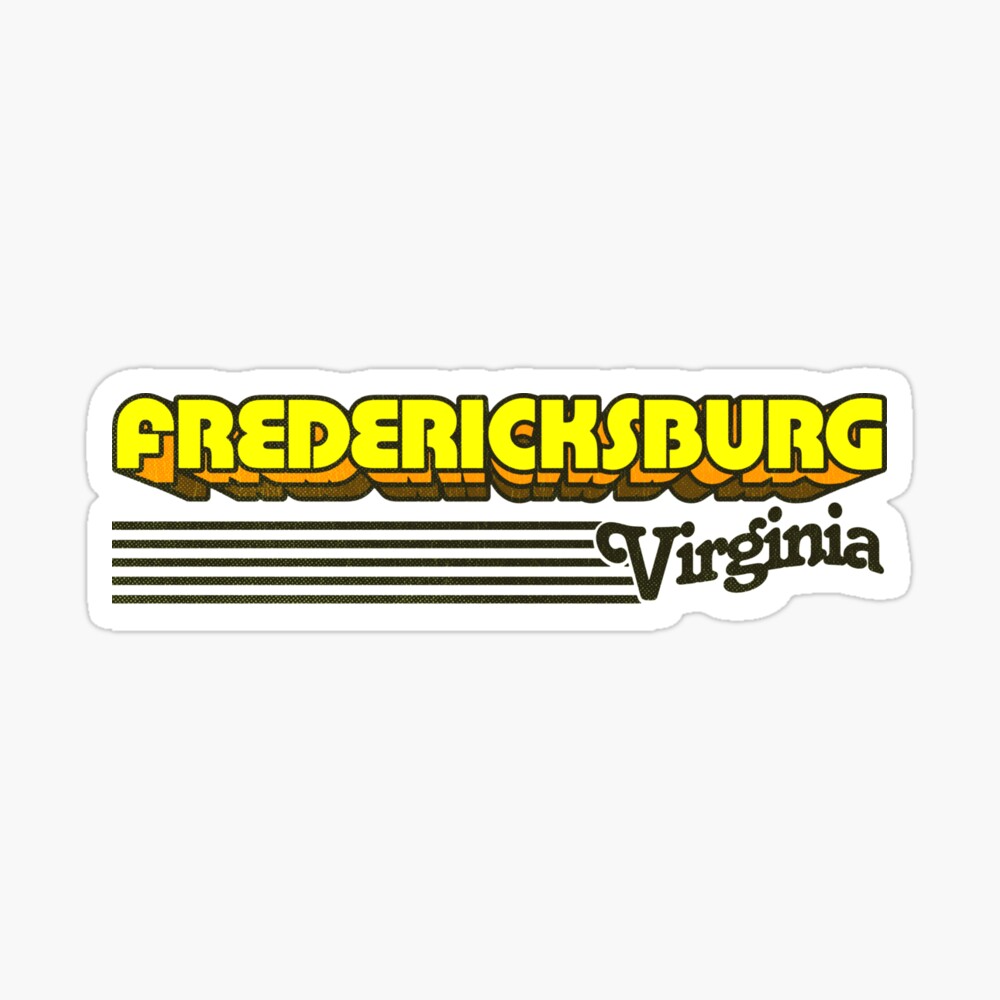 Fredericksburg, Virginia | Retro Stripes Sticker