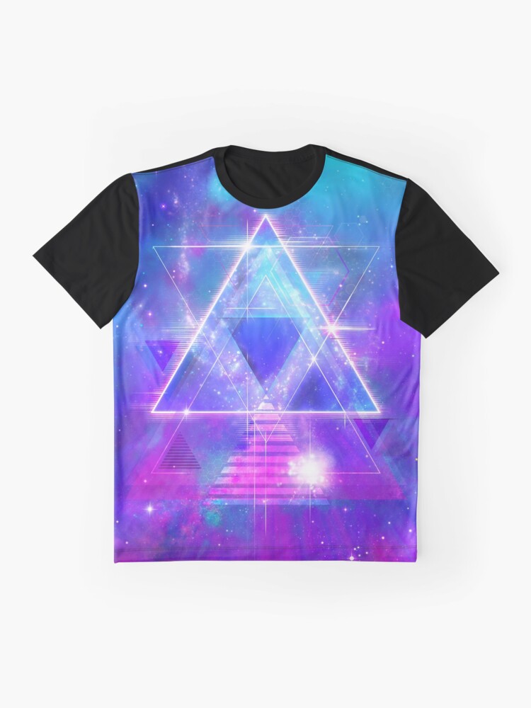 Alternate view of Space Vector 3 - Synth Galactic Vaporwave Graphic T-Shirt