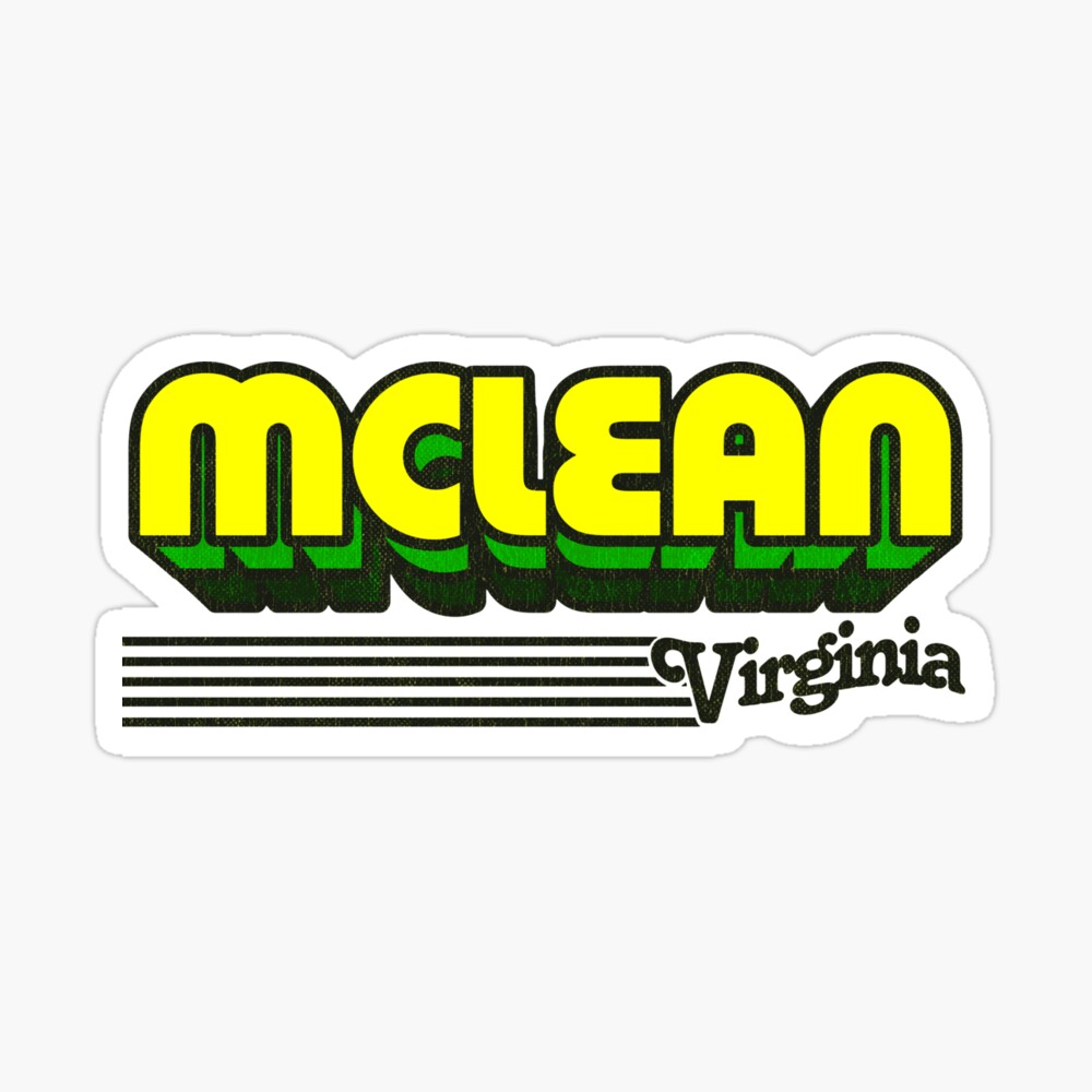 McLean, Virginia | Retro Stripes Sticker