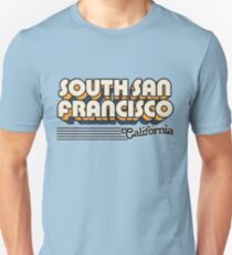 South San Francisco, California | Retro Stripes Unisex T-Shirt