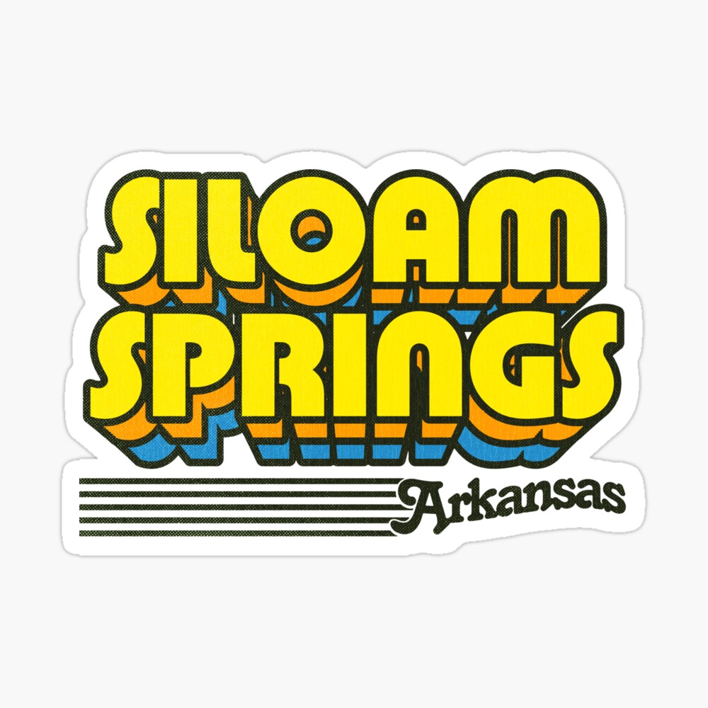 Siloam Springs, Arkansas | Retro Stripes Sticker