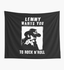 Lemmy - Lemmy wants you to Rock n' Roll - Music - Motorhead-Metal Wall Tapestry