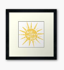 Hier kommt die Sonne Gerahmtes Wandbild