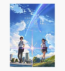 kimi no na wa // your name poster with text BEST RES Photographic Print