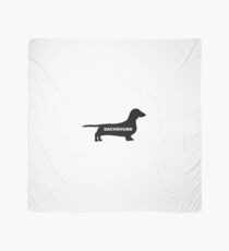 dachshund name silhouette Scarf