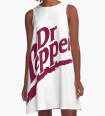 Dr Pepper 90s White Background A-Line Dress