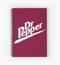 Dr Pepper 90s Maroon Background Spiral Notebook