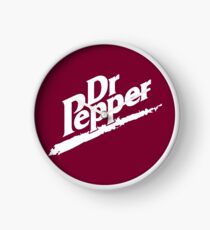 Dr Pepper 90s Maroon Background Clock