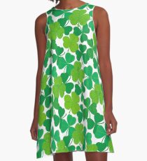 Kleeblatt-Muster A-Linien Kleid
