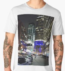 Street, City, Buildings, Photo, Day, Trees, New York, Manhattan, Brooklyn Men's Premium T-Shirt