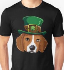 Beagle Leprechaun T Shirt St Patricks Day Funny Dog Tee Gift Unisex T-Shirt