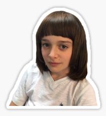 noah schnapp meme - mental breakdown bangs haircut at 2am - stranger things Sticker