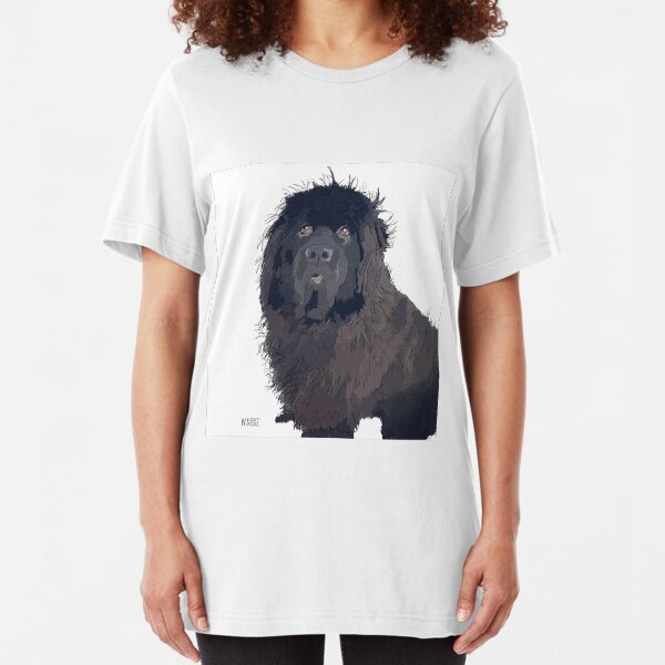 Newfoundland Dog Slim Fit T-Shirt