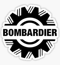 bombardier logo in black Sticker
