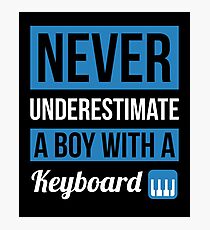 Never Underestimate A Boy With A Keyboard Photographic Print