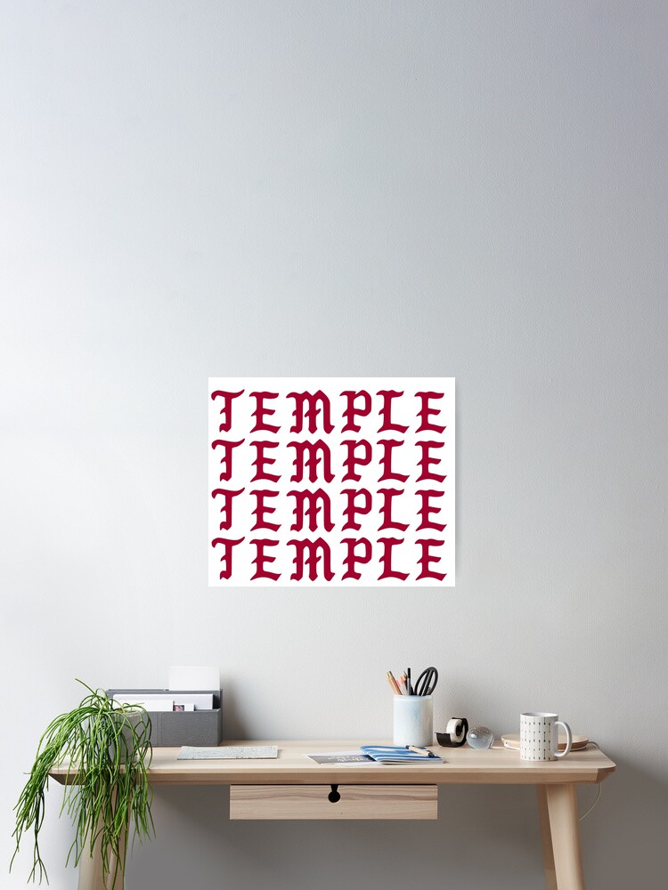 Temple University In Pablo Style Letters Poster By Emmyschildt