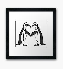 Penguin Kisses Framed Print