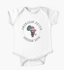 Amerikanischer Stolz, afrikanische Liebe Baby Body Kurzarm
