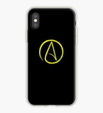 Atheism Sign Yellow iPhone Case