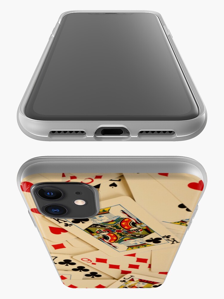 Alternate view of Scattered Pack of Playing Cards Hearts Clubs Diamonds Spades Pattern iPhone Case & Cover