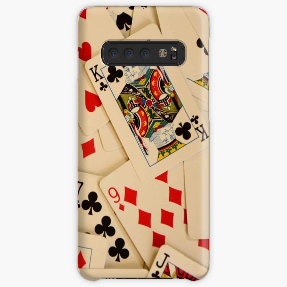 Scattered Pack of Playing Cards Hearts Clubs Diamonds Spades Pattern Case & Skin for Samsung Galaxy