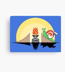 Funny Snail Stunt Fire Gift for Kids - Women or Men Canvas Print