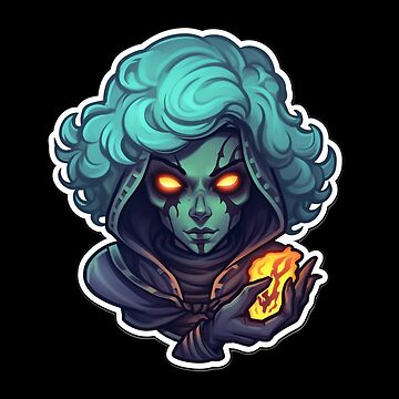 D&D Female Necromancer Sticker for Sale by TellezStickers