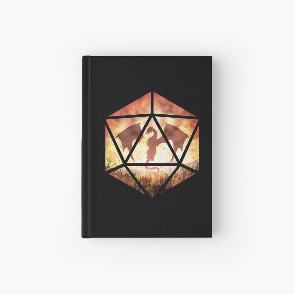 Fire Dragon D20 Hardcover Journal